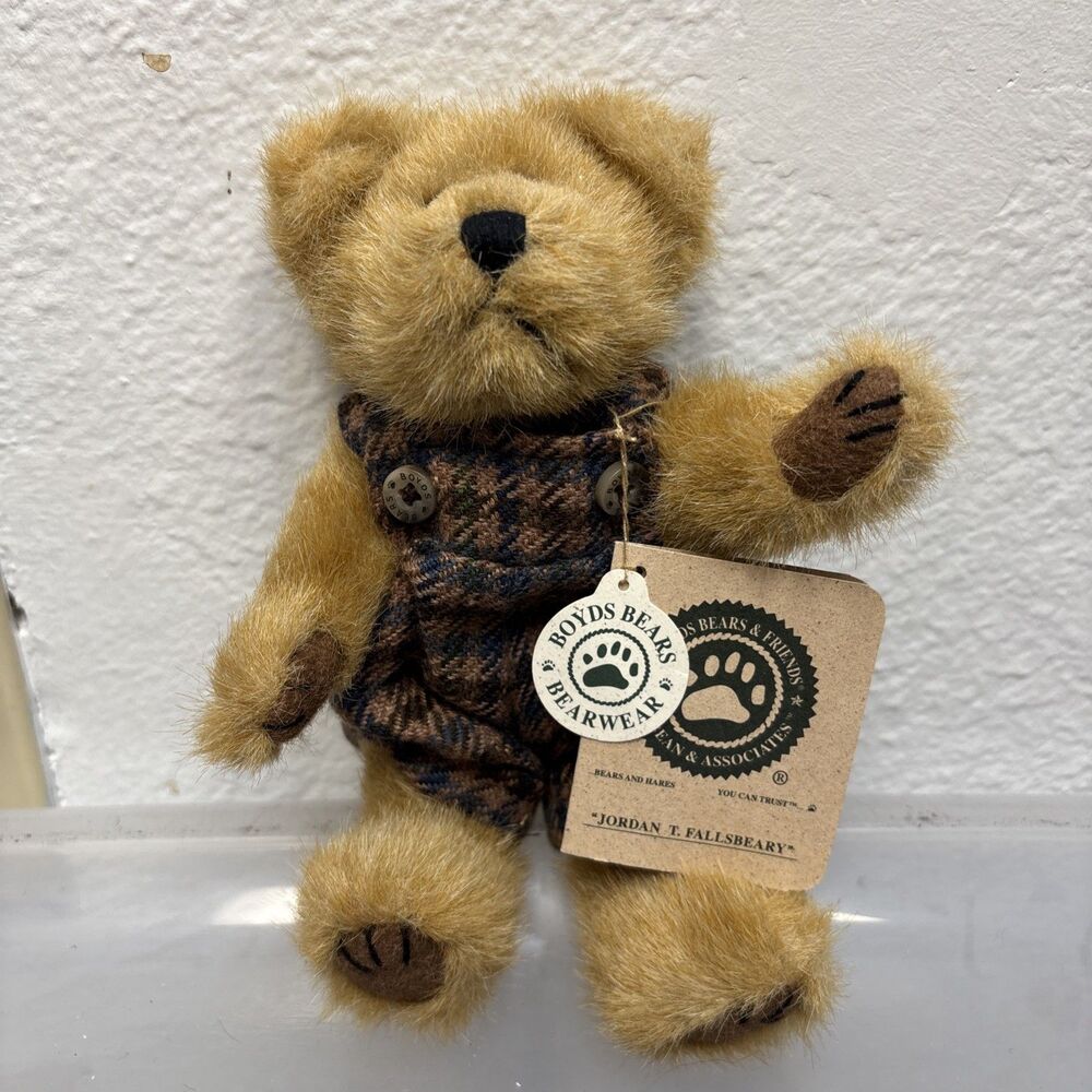 Boyds Bears Jordan T. Fallsbeary #919805 Plush 8”Jointed Teddy Retired 2000